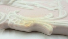 SET OF 2 ANTIQUE STYLE HIGH RELIEF BISQUE PORCELAIN PLAQUES OF COURTING COUPLE