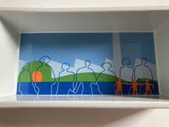 Vintage Figgjo Flint Norway Dish 2010 Abstract Figures Commemorative