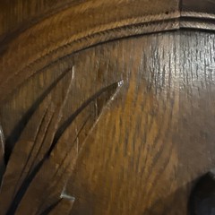 Antique French Hand Carved Oak Bird Relief Wall Panel Plaque Game Bird 21″
