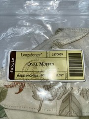Longaberger Oval Muffin Basket Liner Only Botanical Fields #2370635 NEW