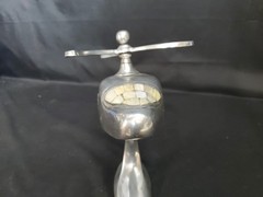 Vintage Modernist Metal & Capiz-Shell Helicopter Sculpture