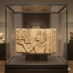 Ancient Egyptian Antiques Cleopatra Stone Relief Statue Horus Connection Decor