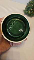 Vintage 1979 AVON Merry Christmas Tree Weiss Made In Brazil Ceramic Handpainted