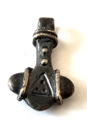 Ancient Viking SILVER Thor ‘s Hammer Pendant Norse Wearable Necklace 800 AD
