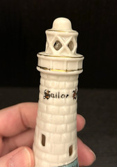 CARLTON CRESTED CHINA Lighthouse w Hull Crest W&R STOKE ON TRENT Sailor Beware