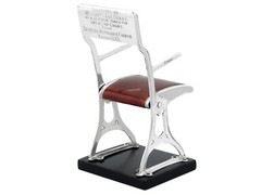 Arts and Crafts Sterling Silver and Enamel Presentation Folding Chair on Plinth