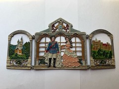 King Ludwig II Of Bavaria And Empress Elisabeth Of Austria C.Iron Folding Screen