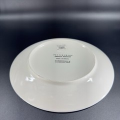 POTTERY BARN Graphic Harvest Ceramic Dish Plate Made In Brazil Round New Set 4