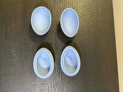 Wedgwood 1970’s Blue Jasperware Egg Trinket Boxes Set of 2