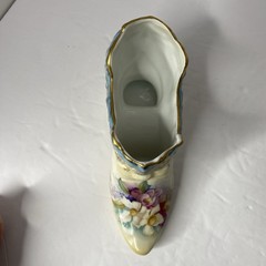 VINTAGE RS SUHL MARKED HAND PAINTED VICTORIAN EDWARDIAN PORCELAIN SHOE