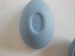 Wedgwood Tricolor White & Yellow On Blue Jasperware 2.75″ Crocus Flower Egg Box