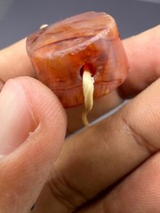 Rare Beautiful Old Natural Carnelian Agate Bead From North Afghanistan