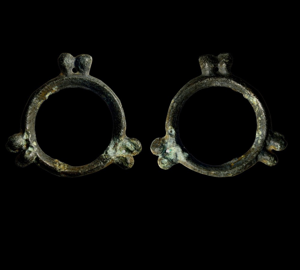 Viking Bronze Amuletic Ring Pendant Norse Protective Ring German Find Size 6