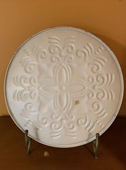 Metal Punched Tin Plate Decorative 20”Hand Painted With Stand