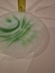 Vtg Akro Agate Dish Saucer Multi Color