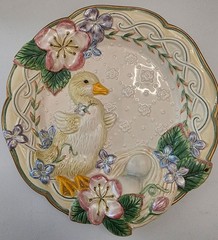 Fitz and Floyd Classics Garden Rhapsody 3D Duck Decorative Plate