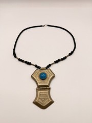VERY RARE ANCIENT EXTREMELY AGATE PROTECTION AMULET NECKLACE ARTIFACT AUTENTHIC