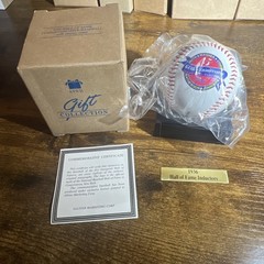 Vintage 1936 Hall Of Fame Commemorative Baseball w/ Display Stand 1996 Avon USED