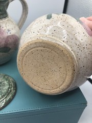 Original ❤️ Parsley Artisan Pottery Magnolia￼Creamer & Sugar