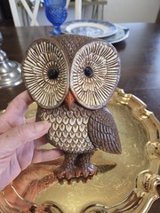 vintage 1970s Home Interior “Homco” owl wall plaques