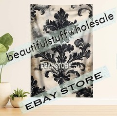 Gothic Wall Tapestry Dark Victorian Pattern victorian haunted luxury 59X82 in
