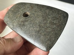 INCREDIBLE AUTHENTIC PRE-COLUMBIAN DRILLED STONE CELT / AXE / PENDANT ~ MEXICO