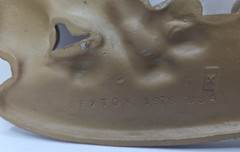 Vtg Sexton Cast Metal Bathroom Wall Plaque Boy Dog Spot 1976 USA Wall Hanger