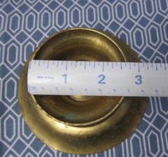 Estate Antiqu 1909? Edwardian BRASS pedestal DISH pillar CANDLE HOLDER old INDIA