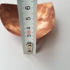 Copper art trinket coin dish tripod legs MCM retro modernist triangular vintage