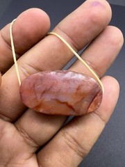 Rare Beautiful Old Natural Carnelian Agate Bead From North Afghanistan