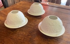 Bernardaud France Butterflies Lithophane Votive Candle Holder