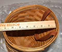 Longaberger Foyer Basket in Light Brown /Protector–signed+2006