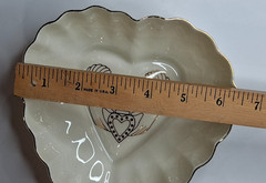 Belleek Heart Dish with Claddagh Image in Center 1980-1993