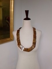 Brutalist Copper Belt Necklace Industrialist Modernist Steampunk Armor Metalwork