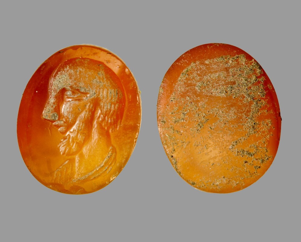 Certified Genuine Roman Imperial Carnelian Intaglio Portrait Gem 200AD Artifact