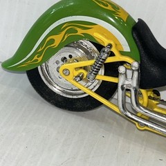 Motorcycle Chopper Bike Lime Green Yellow Plastic/216e