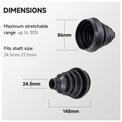 Large Shaft CV Axle Boot Repair Kit for Universal Constant Velocity Boot Set …