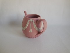 Wedgwood Pink Jasperware 3.75″ Garland Teapot – NO LID