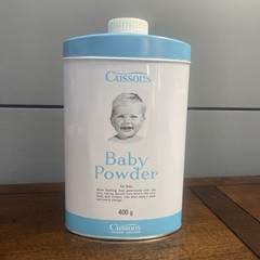 Vintage rare Cussons White Cross Baby Powder Tin 100g deco props collection Vgc