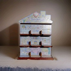 Enesco Calico Kittens Purr-fect Personalities Painted Wood Display Shelf Stand