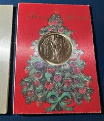 1975 Franklin Mint Bronze Christmas Coin Lot (2) “Peace” & “Season’s Greetings”