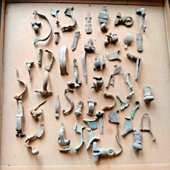Lot of 10 Roman Bronze Fibulae Metal detecting finds