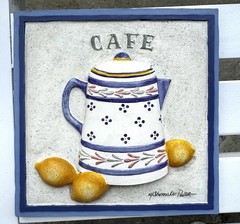 VTG French Kitchen Wall Plaques 3D Relief French Pottery IV Quimper Style Decor