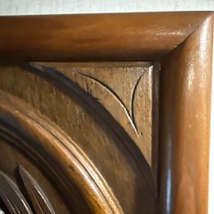Antique French Hand Carved Oak Bird Relief Wall Panel Plaque Game Bird 21″