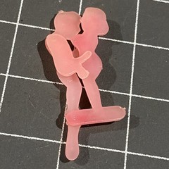 Vintage Plastic Thrusting Man And Woman Novelty Adult Toy