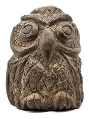 300 BC Ancient Greek Roman Statue Owl Athena Pure Stone Large Carved Artifact