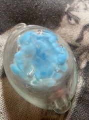 UNBRANDED Vintage Beautiful Baby Blue Roses Ashtray era 1950s