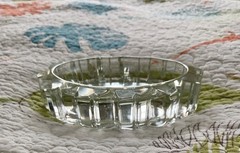 Vintage Avon, Oval,Clear Crystal Glass Dish, Heavy Glass, Jagged Edge, 5″ Long!