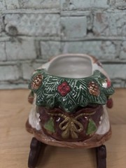 Fitz & Floyd Classic CHRISTMAS LODGE RABBIT Sleigh REPLACEMENT PIECE ONLY Candy