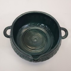 Vintage Greek Souvenir Pottery Set 4 Terracotta Relief Bowls Pitcher Jar Greece